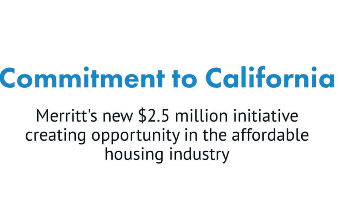 Merritt Launches Commitment to California Initiative